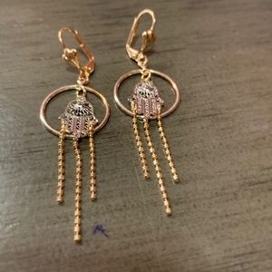 Hamsa hand earrings unique